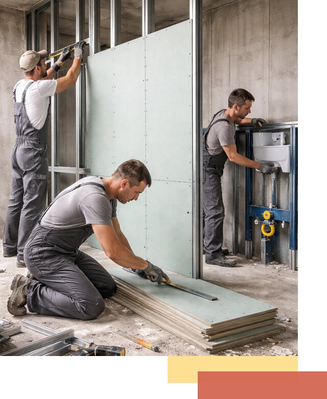 Монтаж и ремонт сантехнических перегородок в Сыктывкаре