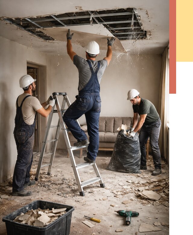 Демонтаж гипсокартонного потолка в Сыктывкаре от 433 руб. за м2 — ОТДЕЛОЧНИК-Скт