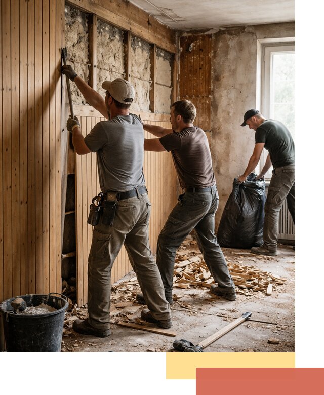 Демонтаж вагонки и вывоз материалов в Сыктывкаре