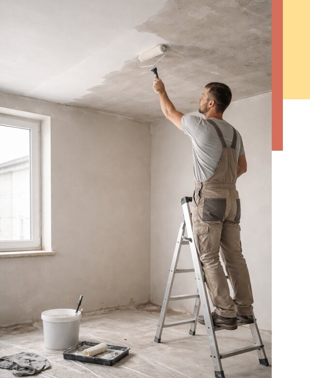 Грунтовка потолка в Сыктывкаре от 2578 руб. — быстро и недорого | ОТДЕЛОЧНИК-Скт