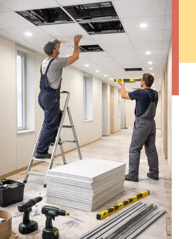 Ремонт потолка Армстронг в Сыктывкаре от 4640 руб. — быстро и недорого | ОТДЕЛОЧНИК-Скт