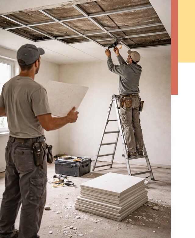 Замена плит подвесного потолка в Сыктывкаре от 1804 руб. быстро и недорого | ОТДЕЛОЧНИК-Скт