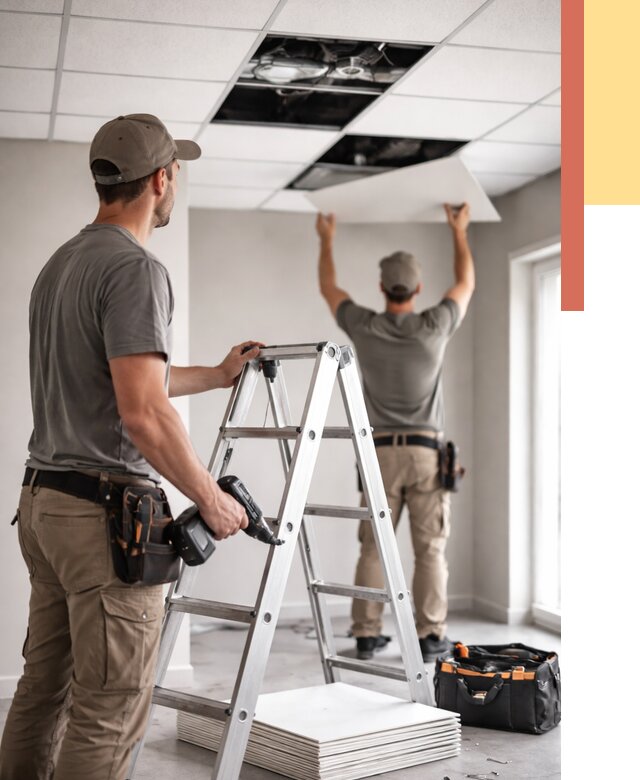 Обслуживание подвесного потолка в Сыктывкаре от 3609 руб. — быстро и недорого | ОТДЕЛОЧНИК-Скт