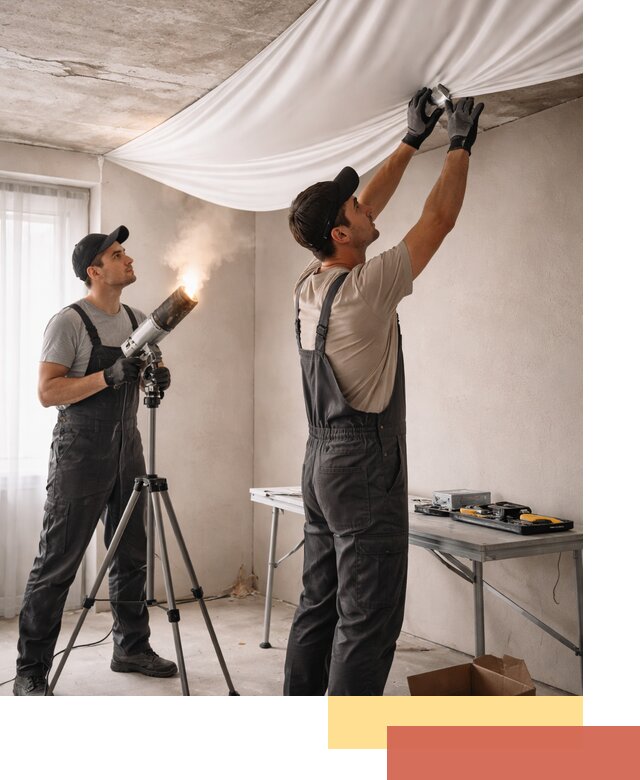 Установка натяжного потолка под ключ в Сыктывкаре