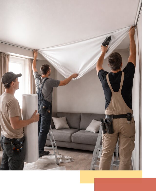 Монтаж сатинового натяжного потолка в Сыктывкаре качественно и быстро