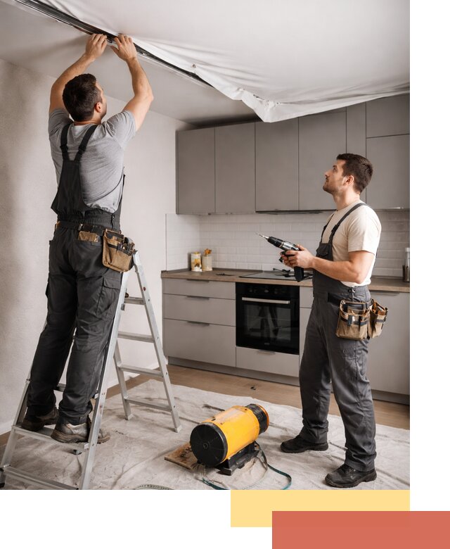 Монтаж натяжного потолка на кухне в Сыктывкаре