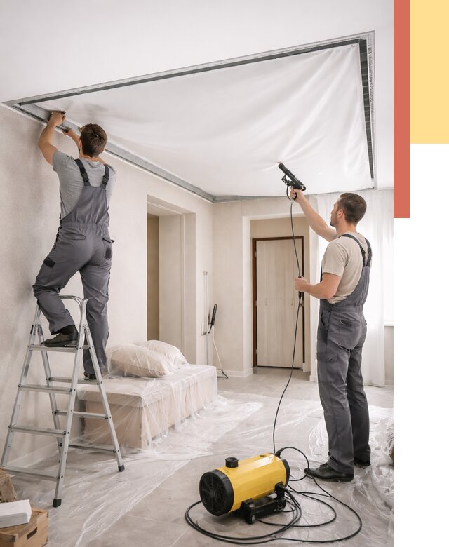 Монтаж натяжного потолка в прихожей в Сыктывкаре от 2732 руб. под ключ | ОТДЕЛОЧНИК-Скт