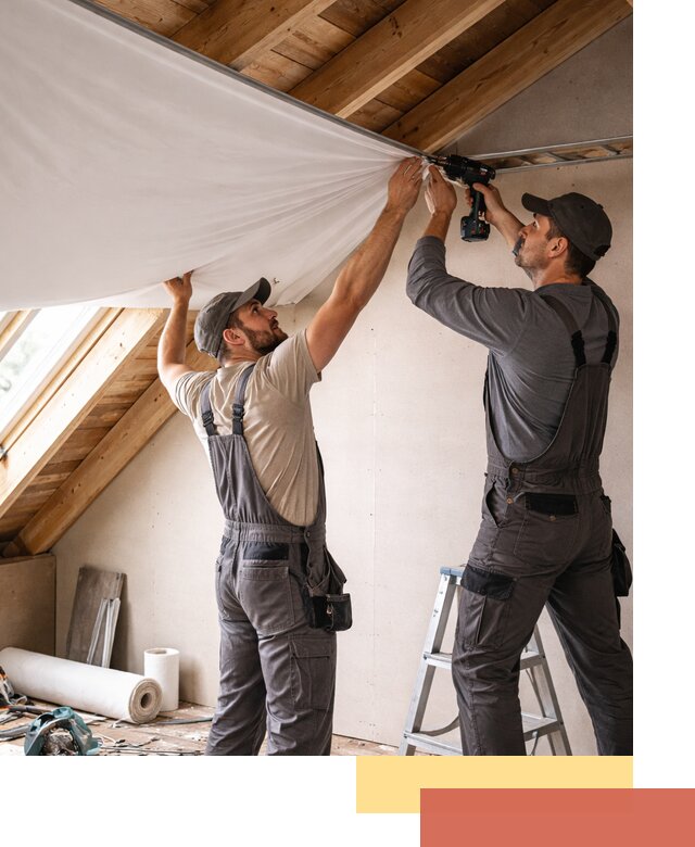 Монтаж натяжного потолка в мансарде в Сыктывкаре