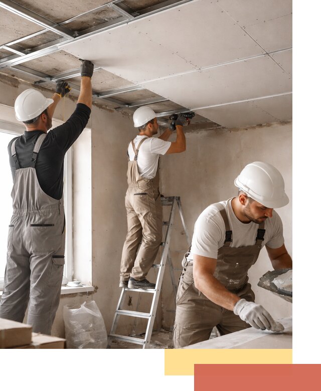 Одноуровневый потолок из гипсокартона в Сыктывкаре — монтаж и отделка