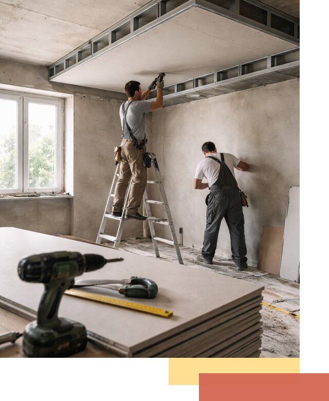 Двухуровневый потолок из гипсокартона в Сыктывкаре