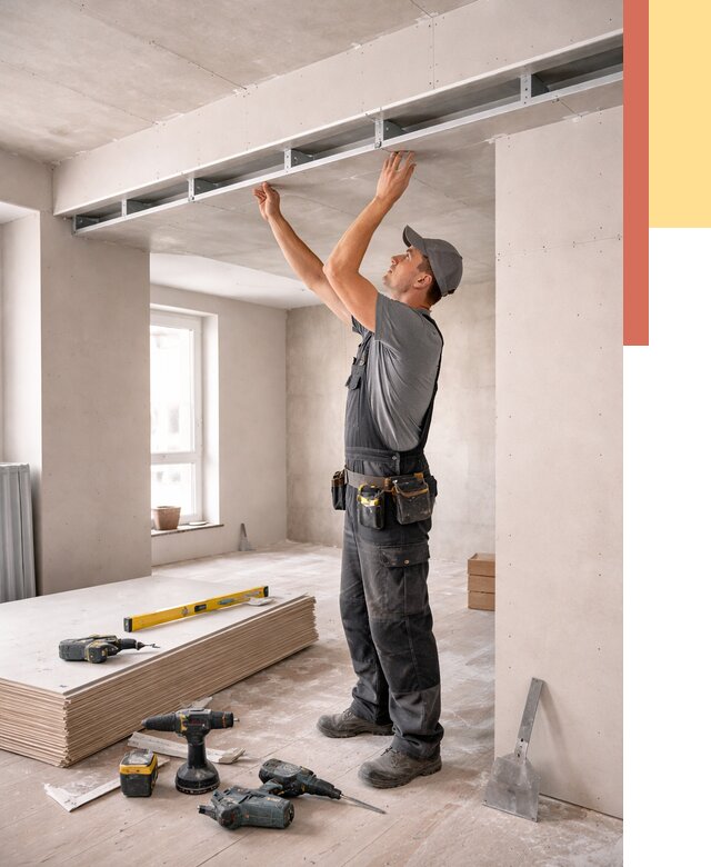 Потолок из гипсокартона с нишей в Сыктывкаре от 1289 руб. под ключ | ОТДЕЛОЧНИК-Скт