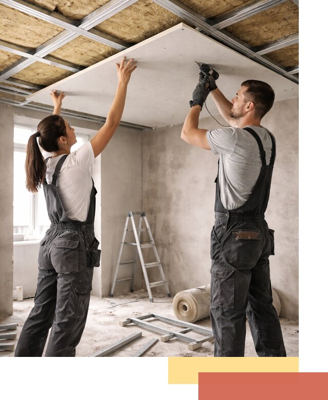 Звукоизоляция потолка из ГКЛ в Сыктывкаре профессионально и надежно