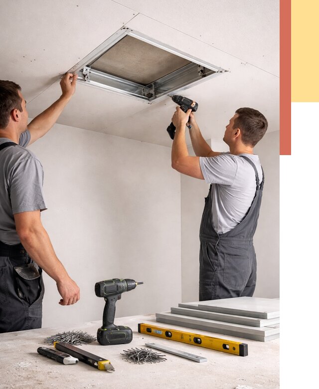 Установка люка в потолок ГКЛ в Сыктывкаре от 2578 руб. под ключ | ОТДЕЛОЧНИК-Скт