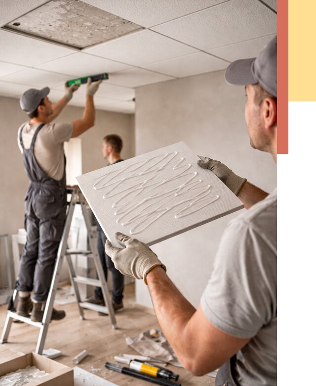 Монтаж потолочной плитки в Сыктывкаре от 4640 руб. — быстро и недорого | ОТДЕЛОЧНИК-Скт