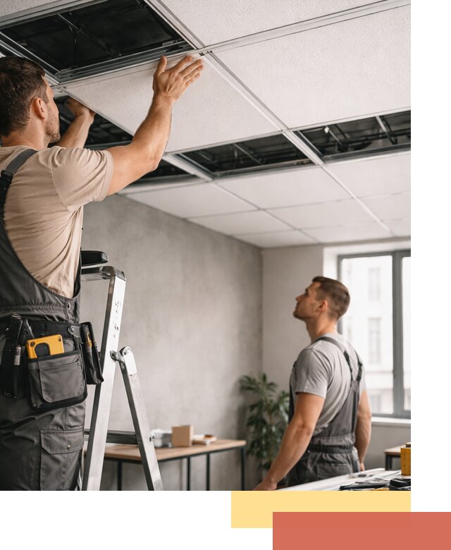 Монтаж потолочной плитки в Сыктывкаре качественно и в срок