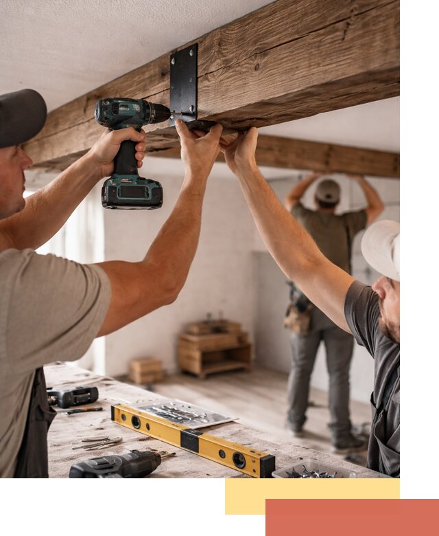 Монтаж декоративных потолочных балок в Сыктывкаре