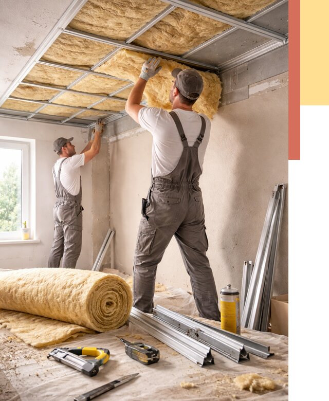 Утепление потолка в Сыктывкаре от 7424 руб/м2 — недорого, быстро, под ключ | ОТДЕЛОЧНИК-Скт