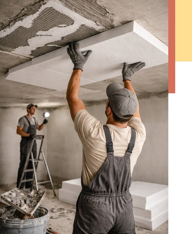 Утепление потолка пенопластом в Сыктывкаре от 4640 руб/м2 — недорого и быстро | ОТДЕЛОЧНИК-Скт