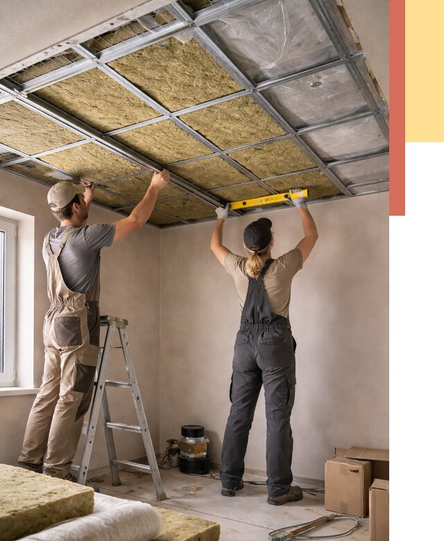 Шумоизоляция потолка в Сыктывкаре от 1289 руб. под ключ — услуги ОТДЕЛОЧНИК-Скт