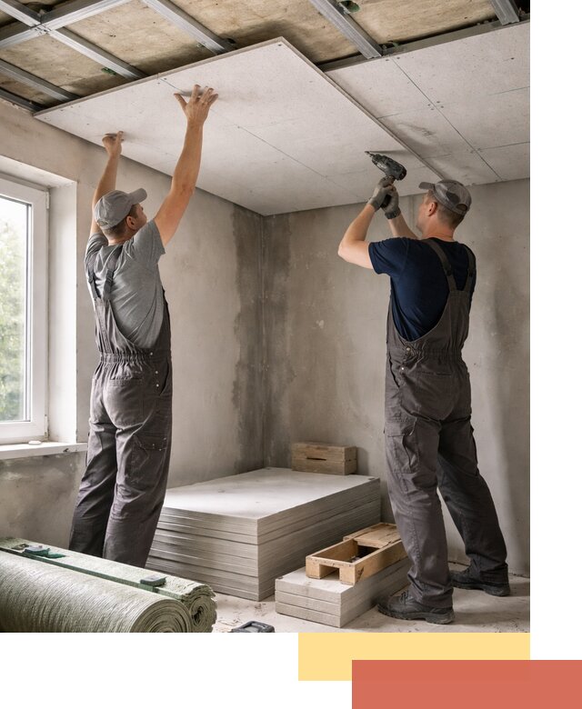 Шумоизоляция потолка панелями ЗИПС в Сыктывкаре